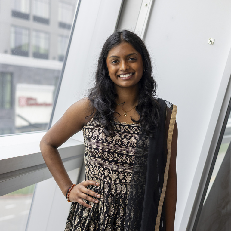 Mohana Sunkara smiling at the camera