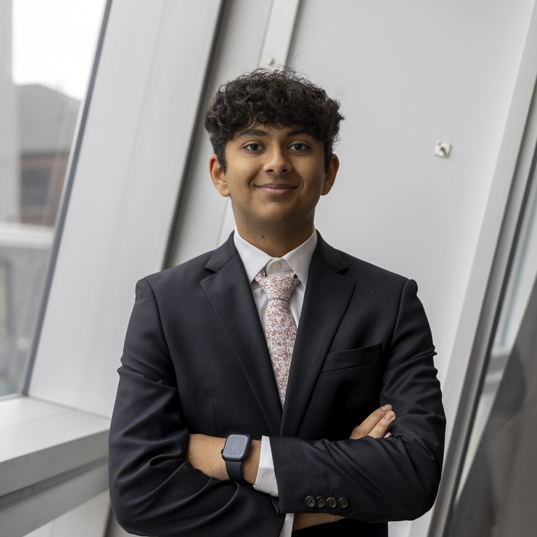 Vishva Patel smiling at the camera